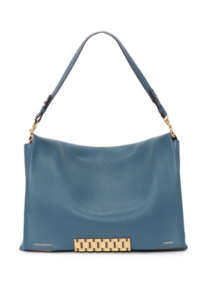 Victoria Beckham Jumbo-chain leather pouch - Blue