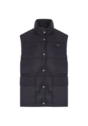 Prada quilted logo-plaque gilet - Black