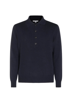 Malo long-sleeve polo-collar sweater - Blue