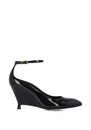 PINKO patent-leather wedge pumps - Black