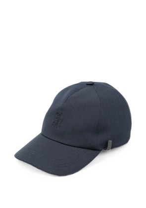 Brunello Cucinelli Monili-detail logo-embroidered cap - Blue