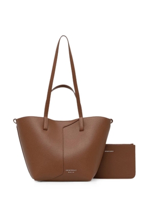 Emporio Armani logo-print tote bag - Brown