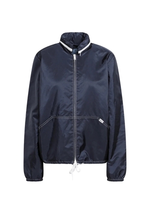 Prada contrast-stitch zip-up jacket - Blue