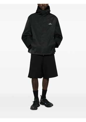 Balenciaga hooded logo-print jacket - Black