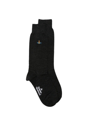 Vivienne Westwood Orb-embroidered socks - Grey