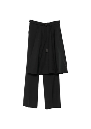 sacai pleated-overlay trousers - Black