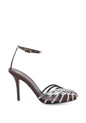 Alevì Penelope crystal-embellished sandals - Brown