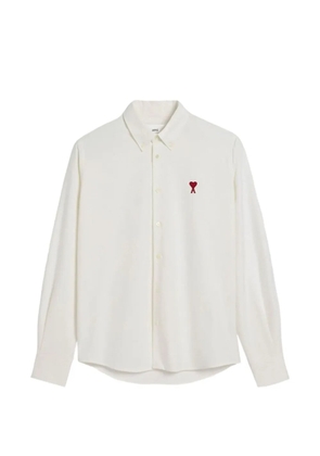 AMI Paris white cotton shirt with Ami de Coeur