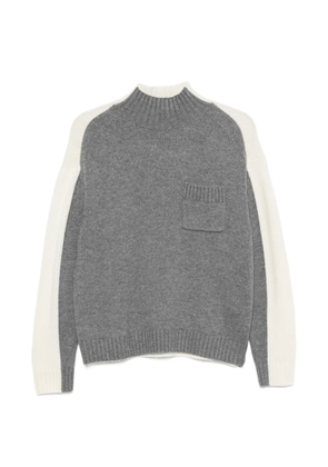 Semicouture two-tone pocket-detail sweater - Grey