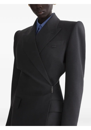 Mugler twisted double breasted jacket - Grey