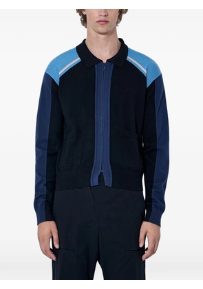 Kiko Kostadinov contrast-panel zip-front sweater - Black