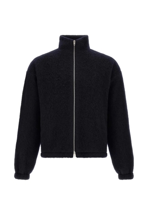 Jil Sander textured-knit zip-up cardigan - Blue