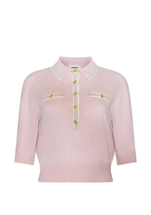 L'Agence Masaki cropped polo top - Pink