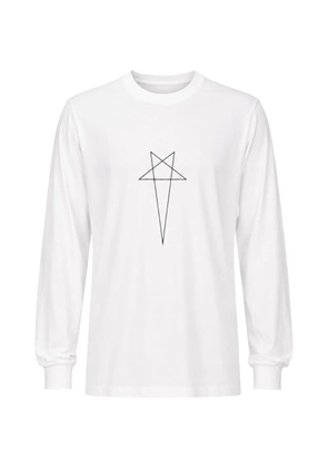 Rick Owens star-print long-sleeve T-shirt - White