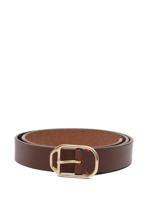 Eleventy buckle-fastening leather belt - Brown