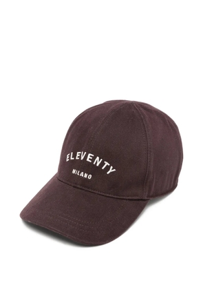 Eleventy logo-embroidered baseball cap - Purple