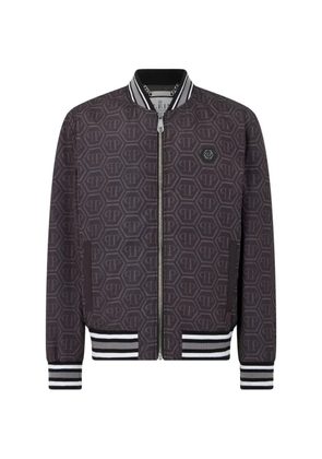 Philipp Plein Monogram-print bomber jacket - Black