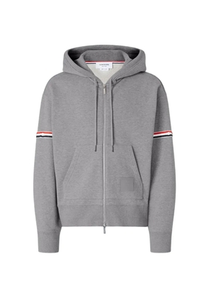 Thom Browne striped-detail hoodie - Grey