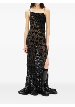 Ann Demeulemeester Aaricia floral-devoré maxi dress - Black