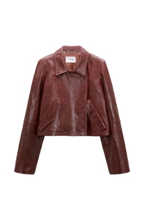 Dorothee Schumacher Broken Shine leather jacket - Brown