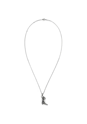 TWOJEYS boot-pendant silver-tone necklace