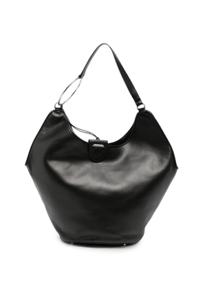 DONDUP ring-handle leather shoulder bag - Black