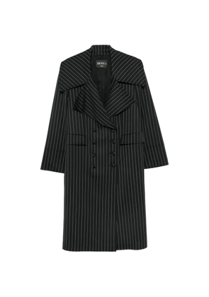 DONDUP pinstripe-pattern double-breasted coat - Black
