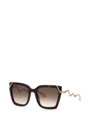 Roberto Cavalli snake-arm sunglasses - Brown