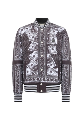 Philipp Plein skull-print bomber jacket - Black