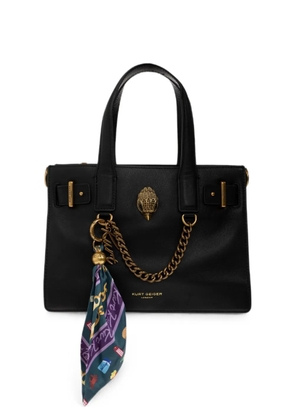 Kurt Geiger London small Sloane leather tote bag - Black