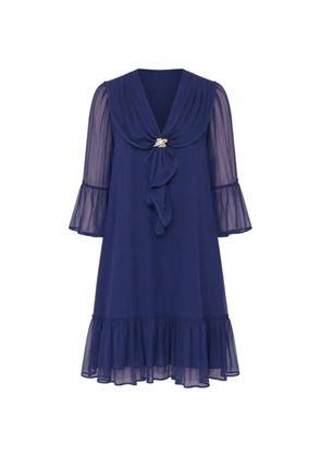 NISSA silk midi dress - Blue