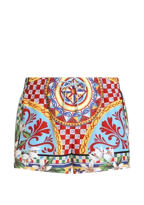 Dolce & Gabbana Carretto-print swim boxer shorts - Blue