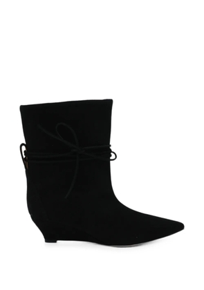ODISSI bow-detail wedge-heel boots - Black