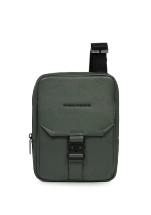 PIQUADRO buckle-fastening leather messenger bag - Green