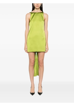 Self-Portrait oversized-bow mini dress - Green