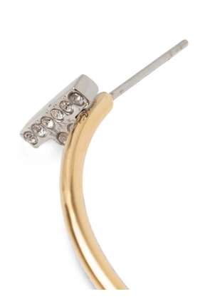 Trussardi crystal-embellished hoop earrings - Gold