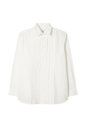 Paul Smith white pleat-front cotton shirt