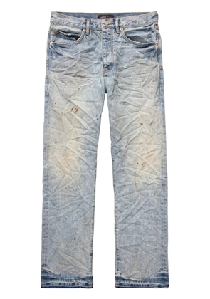 Purple Brand crinkled mid-rise straight-leg jeans - Blue