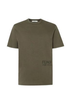 FENDI logo-print cotton T-shirt - Green