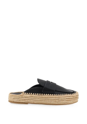 Paloma Barceló Belinda raffia-platform mules - Black