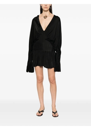 Aya Muse V-neck mini dress - Black
