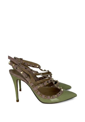 Valentino Garavani Pre-Owned Rockstud ankle strap sandals - Green