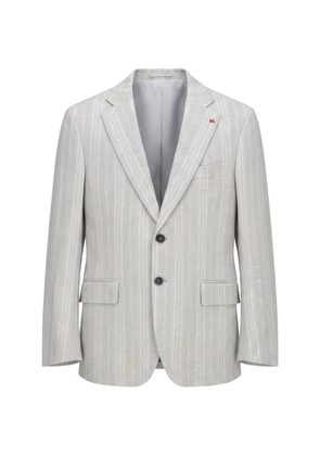 Isaia pinstripe single-breasted jacket - Grey