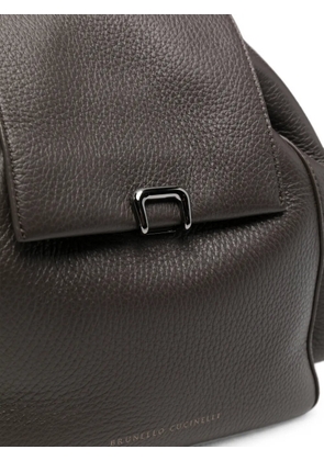 Brunello Cucinelli Sartorial grainy leather backpack - Brown