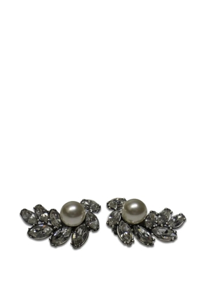 Tory Burch clustered crystal pearl earrings - Black