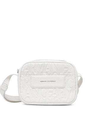 Armani Exchange logo-embossed mini bag - White