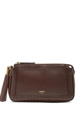 Lancel Premier Flirt tassel-detail whipstitch-trim clutch bag - Brown