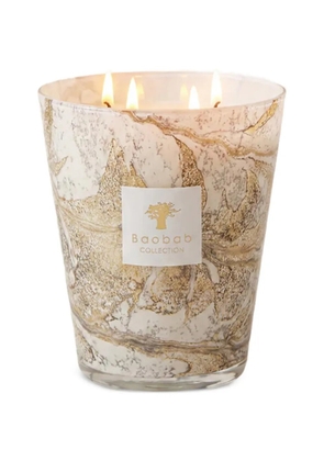 Baobab Collection Naïs marble-effect four-wick scented candle (16cm) - Neutrals