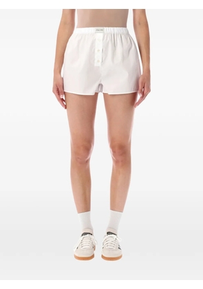 Sporty & Rich logo-patch mini shorts - White