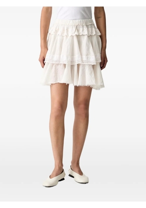 VICOLO broderie-anglaise mini skirt - White